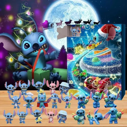 Advent Calendar Stitch Cartoon Doll Christmas Atmosphere Decorative Gifts New Year 24 Days Countdown Surprise Blind Box